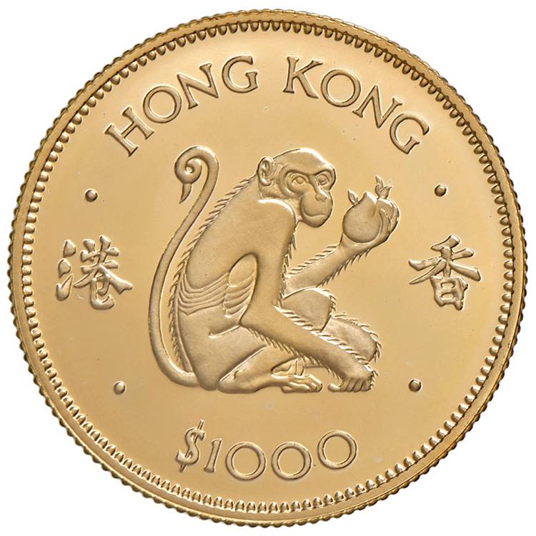 1.000 Dollar Gold, 1980 Hong Kong. ... 