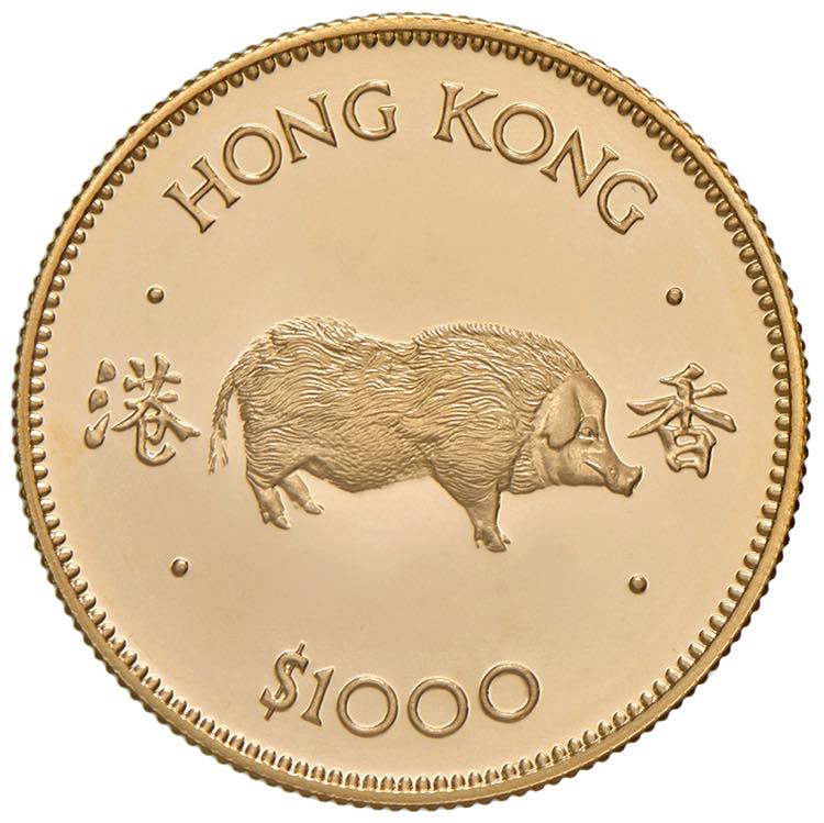 1.000 Dollar Gold, 1983 Hong Kong. ... 