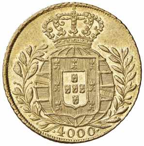 João VI. 1799-1826 Brasilien. 4000 Reis, ... 