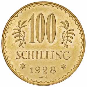 100 Schilling, 1928 1. Republik 1918 - 1933 ... 