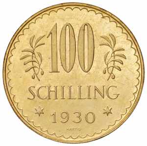 100 Schilling, 1930 1. Republik 1918 - 1933 ... 