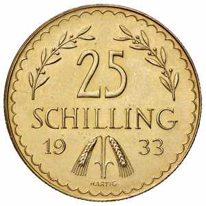 25 Schilling, 1933 1. Republik 1918 - 1933 - ... 