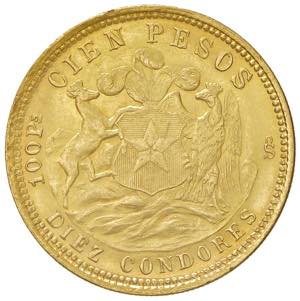 Republik 1818 - heute Chile. 100 Pesos, 1926 ... 