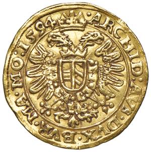 Rudolph II. 1576-1612 Dukat, 1594. Prag ... 