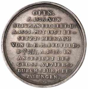 Leopold I. 1657 - 1705 Ag Medaille, 1686. ... 