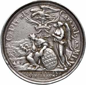 Leopold I. 1657 - 1705 Ag Medaille, 1704. ... 