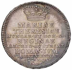 Maria Theresia 1740 - 1780 Ag - Jeton, 1740. ... 