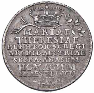 Maria Theresia 1740 - 1780 Ag - Jeton, 1743. ... 