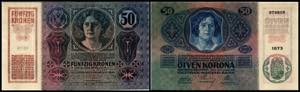 Österreichisch-ungarische Bank Kronen. 50 ... 