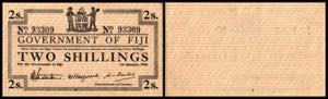 Fiji - Government. 2 Shillings 1.1.1942, ... 