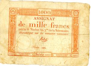 Republik Frankreich. 1000 Francs 7.1.1795, ... 