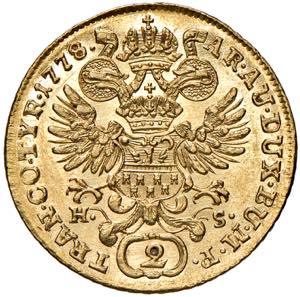 Maria Theresia 1740 - 1780 2 Dukaten, 1778, ... 