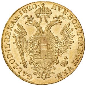 Franz I. 1806 - 1835 Dukat, 1820, A. Wien ... 