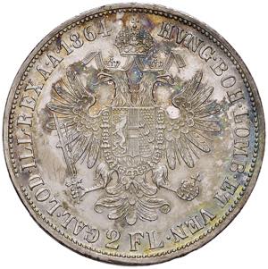 Franz Joseph I. 1848 - 1916 2 Gulden, 1864, ... 