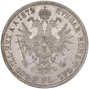 Franz Joseph I. 1848 - 1916 2 Gulden, 1872, ... 
