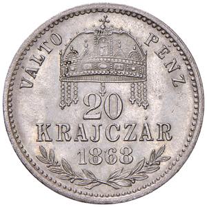 Franz Joseph I. 1848 - 1916 20 Krajczár, ... 
