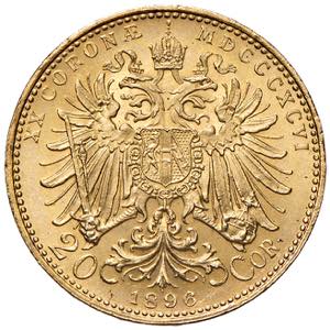Franz Joseph I. 1848 - 1916 20 Kronen, 1896. ... 