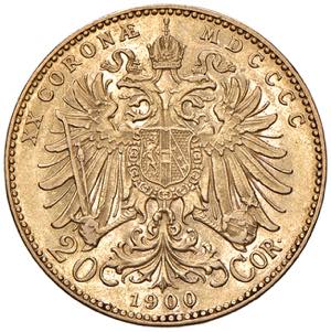 Franz Joseph I. 1848 - 1916 20 Kronen, 1900. ... 