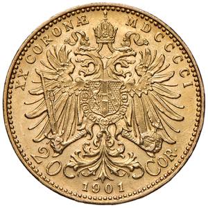 Franz Joseph I. 1848 - 1916 20 Kronen, 1901. ... 