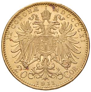 Franz Joseph I. 1848 - 1916 20 Kronen, 1911. ... 