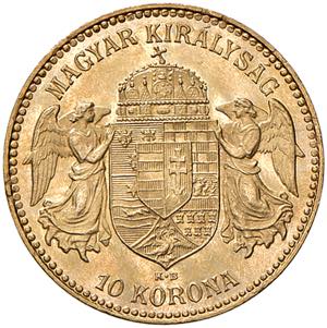 Franz Joseph I. 1848 - 1916 10 Korona, 1910, ... 