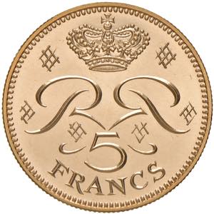 Rainier 1949 - 2005 Monaco. 5 Francs, 1971. ... 
