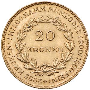 20 Kronen, 1923 1. Republik 1918 - 1933 - ... 