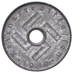 5 Reichspfennig, 1940, B ... 