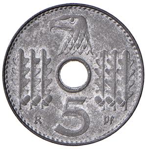 5 Reichspfennig, 1940, B Im 3 Reich. 1938 - ... 