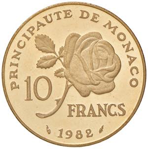 Rainier 1949 - 2005 Monaco. 10 Francs, 1982. ... 