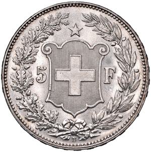 Eidgenossenschaft Schweiz. 5 Franken, 1916 ... 