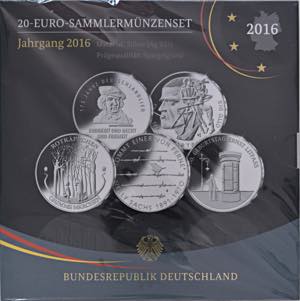 20 Euro, 2016  Deutschland, Republik 1949 - ... 