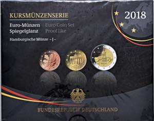 Kursmünzensatz, 2018  Deutschland, Republik ... 