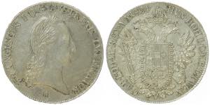 Franz I. 1806 - 1835  1/2 Taler, 1824 B. ... 