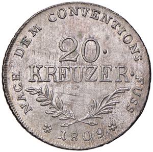 Franz I. 1806 - 1835  20 Kreuzer, 1809. Hall ... 