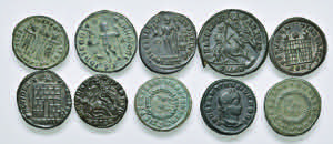 Lot (10 Stk.)  Römische Münzen, Lots. Lot ... 