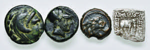 Lot Griechen (4)  Griechische Münzen, Lots. ... 