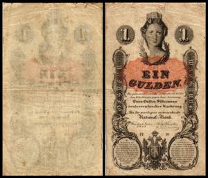 1 Gulden - fl., 01.01.1858  Österreich. ... 