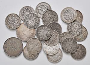 Lot Münzen Ausland, Dutschland. 21 Stück, ... 