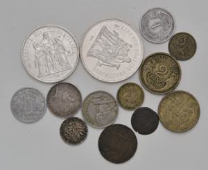 Lot Münzen Ausland, Frankreich. 13 Stück, ... 