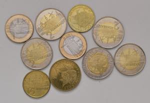 Lot Münzen Ausland, Holland. 10 Stück, 400 ... 
