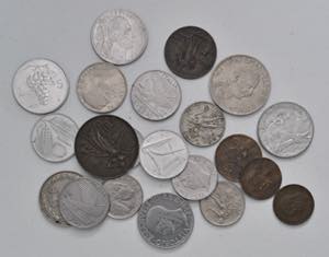 Lot Münzen Ausland, Italien. 21 Stück, ab ... 