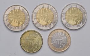 Lot Münzen Ausland, Niederlanden. 5 Stück, ... 