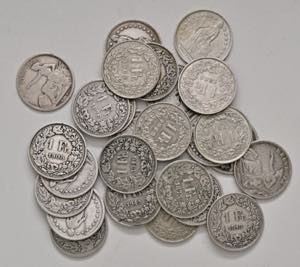 Lot Münzen Ausland, Schweiz. 25 Stück ... 