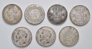 Lot Münzen Ausland, Welt. 7 Stück, diverse ... 
