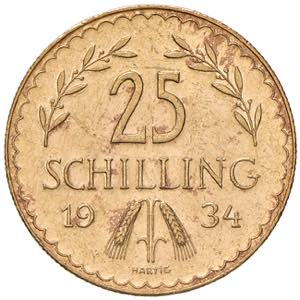 1. Republik 1918 - 1933 - 1938 25 Schilling, ... 