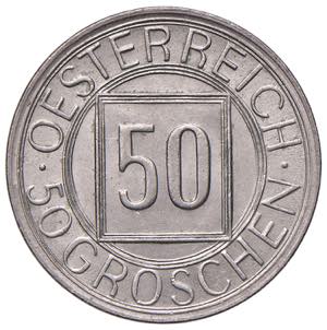 1. Republik 1918 - 1933 - 1938 50 Groschen, ... 