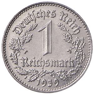 Im 3. Reich 1938 - 1945 1 Reichsmark, 1939 ... 