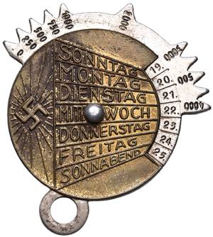 Im 3. Reich 1938 - 1945 Kalender Medaille, ... 