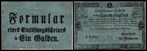 4 Stück, 100 / 20 /1 Gulden, 1811 / 1816 ... 